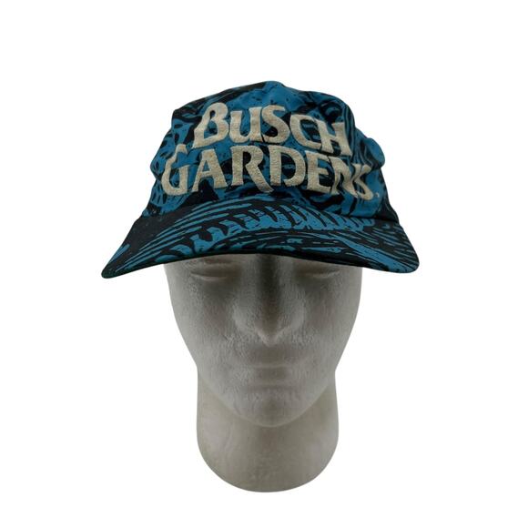 Vintage Busch Gardens Hat Adjustable Snap Back Baseball Cap Embroidered Logo - Picture 1 of 11